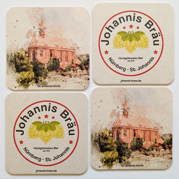 Bierdeckel: St. Johannis Kirche